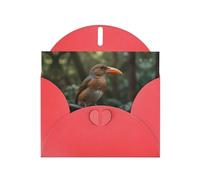 Birdsong Red Patterns greeting card 6x4 inches with envelope, covering birthdays, weddings and other occasions