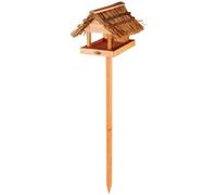 Birdtable With Thatched Roof Fallen Fruits Natural One Size