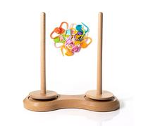 Birdtown Traders Double Yarn Spindle - Holds 4 skeins of Wool. The Yarn Spinner Design dispenses Yarn smoothly When Knitting or Crocheting. Ideal Yarn Spinner. Comes with 20 Colorful Stitch Markers.