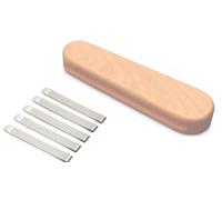 Birdtown Traders Tailors Clapper - Wood Quilters Ironing and Pressing Tool -Flatten Seams with Steam Iron - for Sewing and Quilting - Complete with Hemming Clips