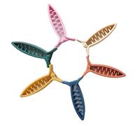 BIRDWARE Medium-Size hair clips clutches for women, girl Multi Color Acrylic Material Stone Butterfly Clip for Women (Pack of 6(Bnn)-Multi)