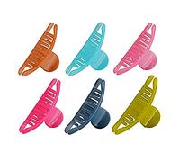 BIRDWARE medium size Multi Color Imported Acrylic Material Stone Butterfly Hair Clips For Women (Pack of 6 Pc) | Hair Clutchers (Multi-colored.)