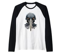 Birdwatcher Fierce Gaze Intense Stare Raglan Baseball Tee