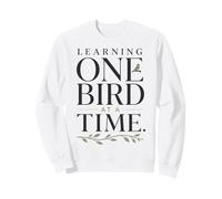 Birdwatcher Learning One Bird at a Time Botanical Design Sweatshirt