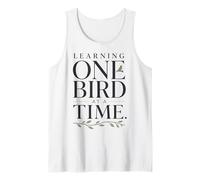 Birdwatcher Learning One Bird at a Time Botanical Design Tank Top