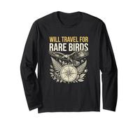 Birdwatcher Will Travel for Rare Birds Birding Long Sleeve T-Shirt
