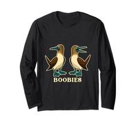 Birdwatching Blue Footed Boobies Inappropriate Bird Birding Long Sleeve T-Shirt