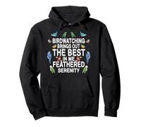 Birdwatching Brings Out The Best In Me Feathered Serenity Pullover Hoodie