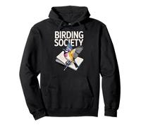 Birdwatching Society Watercolor Birds Field Notes Pullover Hoodie