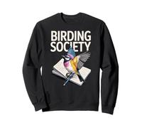 Birdwatching Society Watercolor Birds Field Notes Sweatshirt