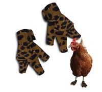 Birdy Bootie Protective Bird Shoes, Chicken Shoes for Hens and Roosters, Large Breeds, Chicken Pair (4" Max. Inside Width), Leopard