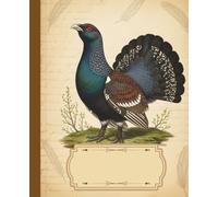 Birdy Chic - Vintage style composition notebook with capercaillie on the cover - aesthetic for ornithology & nature lovers - Ideal for School, College ... • Glossy cover with stylish bird design
