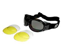 Birdz Eagle Interchangeable Sports Motorcycle Goggles 3 Lens Kit Black ML