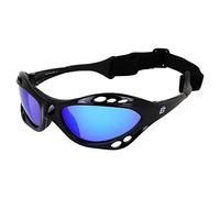 Birdz Eyewear Birdz Seahawk Padded Floating Polarized Sunglasses with Built in Strap Black Frame and Polarized G-Tech Blue Lens