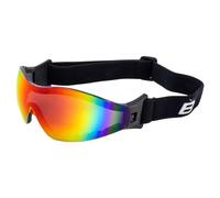 Birdz Eyewear Boogie Foam Padded Motorcycle Ski Skydiving Z87.1 Safety Goggles Black Frames with ReflecTech Red Anti-Fog Lenses