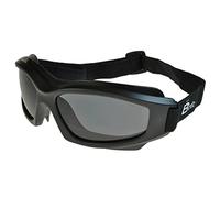 Birdz Flyer Twin Eye Sports/Motorcycle/Riding Safety Goggles Matt-Black/Smoke ML