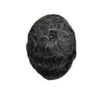 birene hair replacement system for men 0.03mm Untra Thin Skin Male Hair Toupee Men Prosthesis Capillary Remy Human Hair Natural Men's Wigs Protese Capilar Masculina men's toupee(1B20#)