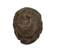 birene hair replacement system for men 0.03mm Untra Thin Skin Male Hair Toupee Men Prosthesis Capillary Remy Human Hair Natural Men's Wigs Protese Capilar Masculina men's toupee(Medium Light Brown)