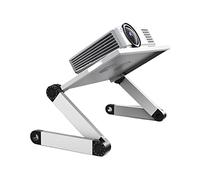 birene Projector Stand Desktop Projector Bracket Adjustable Pad Storage Household Small Table Retractable Floor Stand Projector Mount for Wall(White)