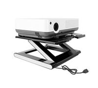 birene Projector Stand Desktop Projector Stand Home Cooling Projector Shelf Punch-free Folding Projector Rack Portable Adjustable Projector Stands Projector Mount for Wall(Black)