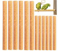 Birheatry 12Pcs Sand Perch Covers for Bird - 10" Bird Perch Platforms for Parakeets, Lovebirds, Parrotlets, Canaries