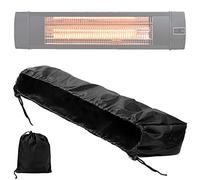 Birheatry Wall-Mounted Patio Heater Cover - Black 36.5''L9.5''H6.5 '' W Electric Heater Cover,420D Oxford Dustproof Infrared Heater Covers for Indoor Outdoor Garage Backyard Hanging Patio Heaters