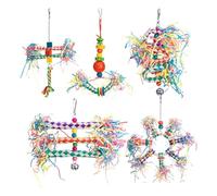 BIRK MAY GAME - PACK PACK PACK | Bird Distortion Hanging Toy, 5 Pieces Chewing Bird Toys, Distortion Supplies, Strumen