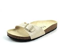 Birkenstock 1018543 Madrid shiny python eggshell, Microfibre Men Shiny Python Eggshell UK 4.5