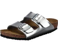 Birkenstock 1019400 Arizona Kids electric metallic silver, Birko Flor Men Silver UK 13.5