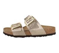 Birkenstock 1029372 Sydney Cushion Buckle Taupe Sandals for Women Double Buckle Leather