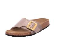 Birkenstock 1029416 Catalina Cushion Bunckle Taupe Women's Sandals with Low Wedge Leather, taupe, 6 UK
