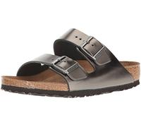 BIRKENSTOCK Arizona 51901 Unisex Adult Sandals, Metallic anthracite leather, 7 UK
