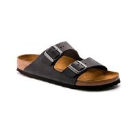 Birkenstock Men's Arizona Oiled Leather Double Strap Sandals - Black - EU 43/UK 9