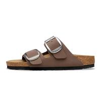 Birkenstock Arizona Big Buckle Birkibuc Women's Slippers, Mocca, 36 EU
