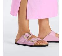 BIRKENSTOCK ARIZONA BIG BUCKLE HIGH SHINE FONDANT PINK MEDIUM/NARROW WIDTH LEATH