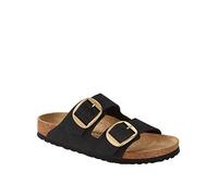 Birkenstock Arizona Big Buckle Black Womens Slide Sandals 102329030 in a Plain Nubuck Leather in Size 38