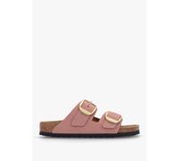 BIRKENSTOCK Arizona Big Buckle Old Rose Nubuck Leather Two Bar Mules S