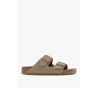 BIRKENSTOCK Arizona Birko-Flor Faded Khaki Two Bar Mules Size: 36, Col
