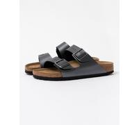 Arizona Double Band Sandal with Buckles, Metallic Black N, 8 UK