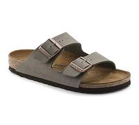 BIRKENSTOCK ARIZONA Birko-Flor Nubuck Wide, Unisex Adults' Sandals, Grey (Stone), 9 UK (43 EU)