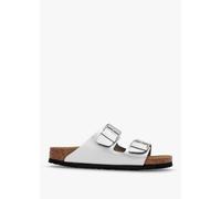 BIRKENSTOCK Arizona Birko-Flor Silver Two Bar Mules Size: 38, Colour: