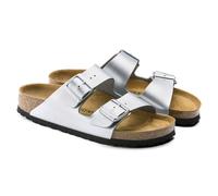 Birkenstock ARIZONA Birko-Flor, Women's Open Toe Sandals, Silver Silver Silver, 2.5 UK (35 EU)