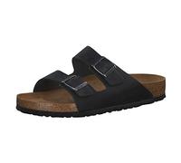 Birkenstock Arizona Fur Suede Unisex Slides Sandals - Black - Size:UK 4.5