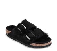 Birkenstock Arizona Black Shearling Suede Unisex Sandals 40 (US Women's 9-9.5)