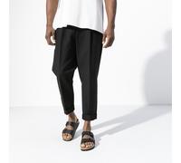 BIRKENSTOCK ARIZONA BLACK SOFT FOOTBED MEDIUM-NARROW WIDTH SLIDE SANDALS