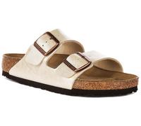 Birkenstock Arizona Bs Two Strap Cork Womens Sandal In Pearl White UK 3 - 8