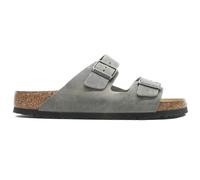 Birkenstock Arizona BS Waxy Leather Unisex Slides Sandals - Iron - Size:UK 5
