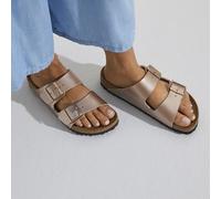 BIRKENSTOCK ARIZONA COPPER WOMEN'S MEDIUM/NARROW WIDTH SLIDE SANDALS