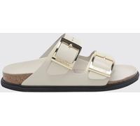 Birkenstock Arizona Droplet Buckle Flat Leather Sandals with Double Strap - Size: 38 - female