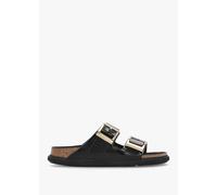 BIRKENSTOCK Arizona Droplet Buckle High Shine Black Natural Patent Lea